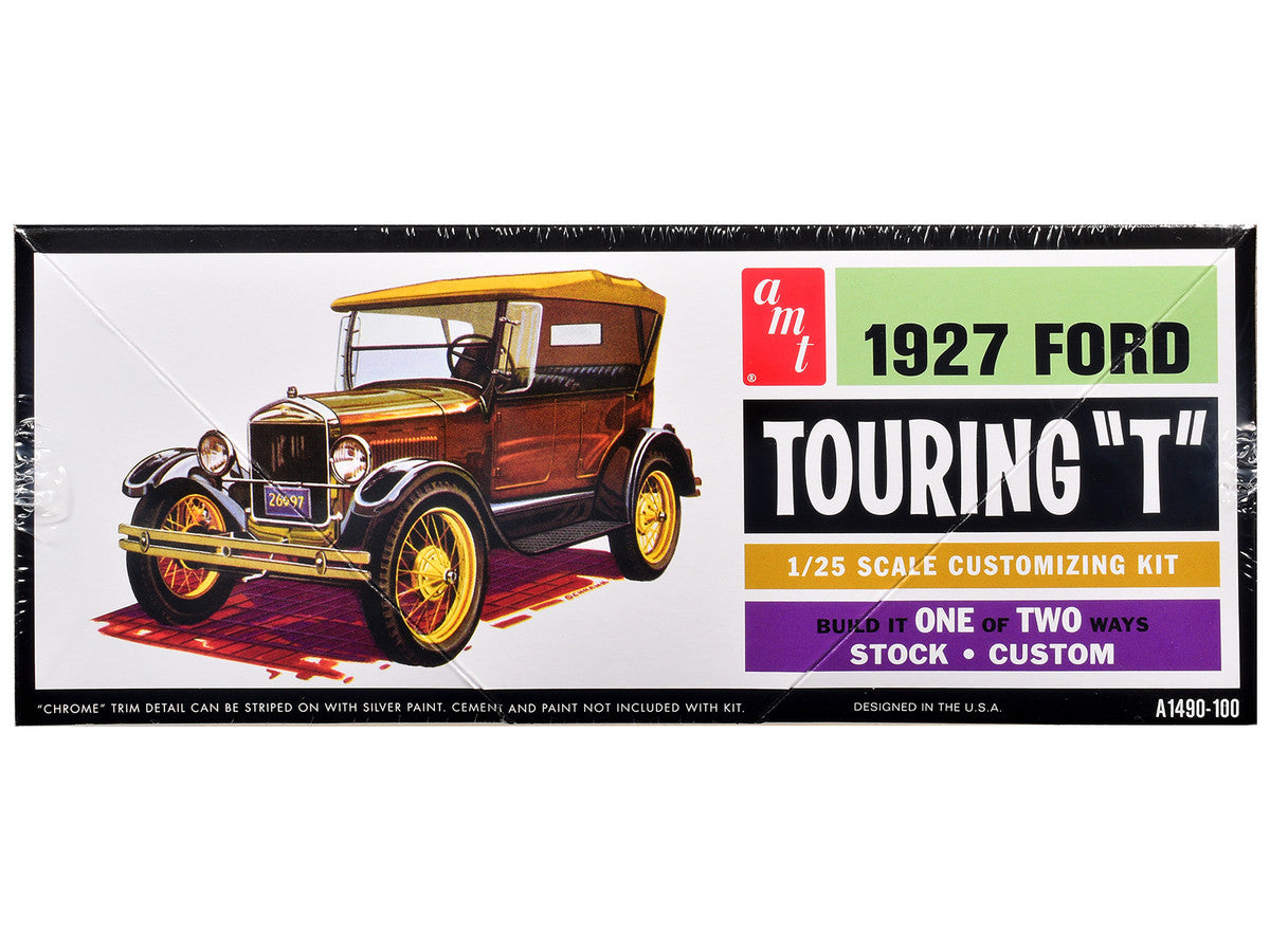 Skill 2 Model Kit 1927 Ford Model T Touring 2 in 1 Kit 1/25 Scale Model by AMT-1