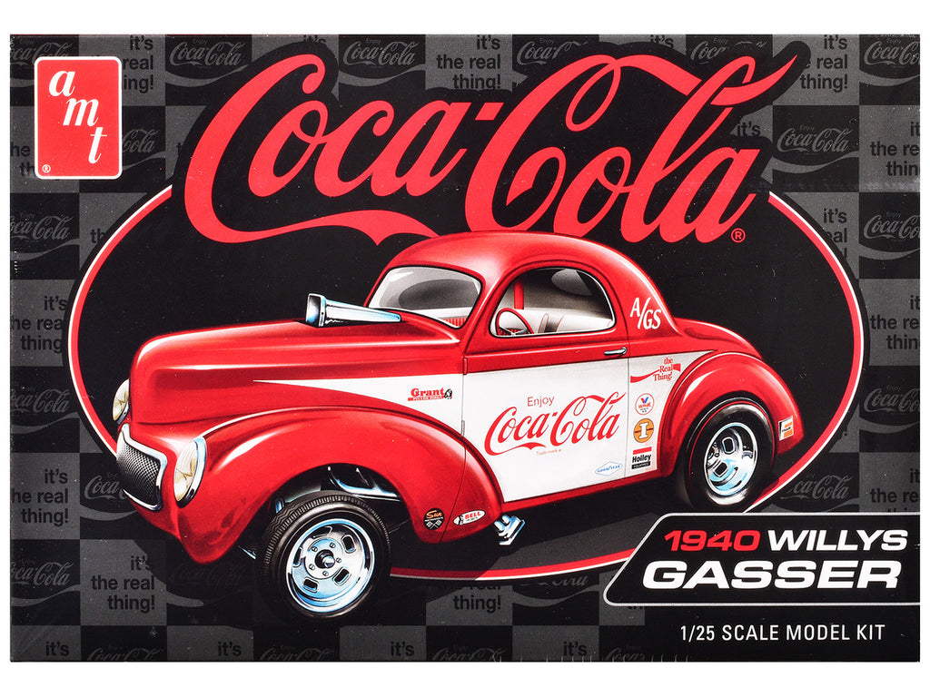 Skill 2 Model Kit 1940 Willys Coupe "Coca-Cola Race Team" 1/25 Scale Model by AMT-3