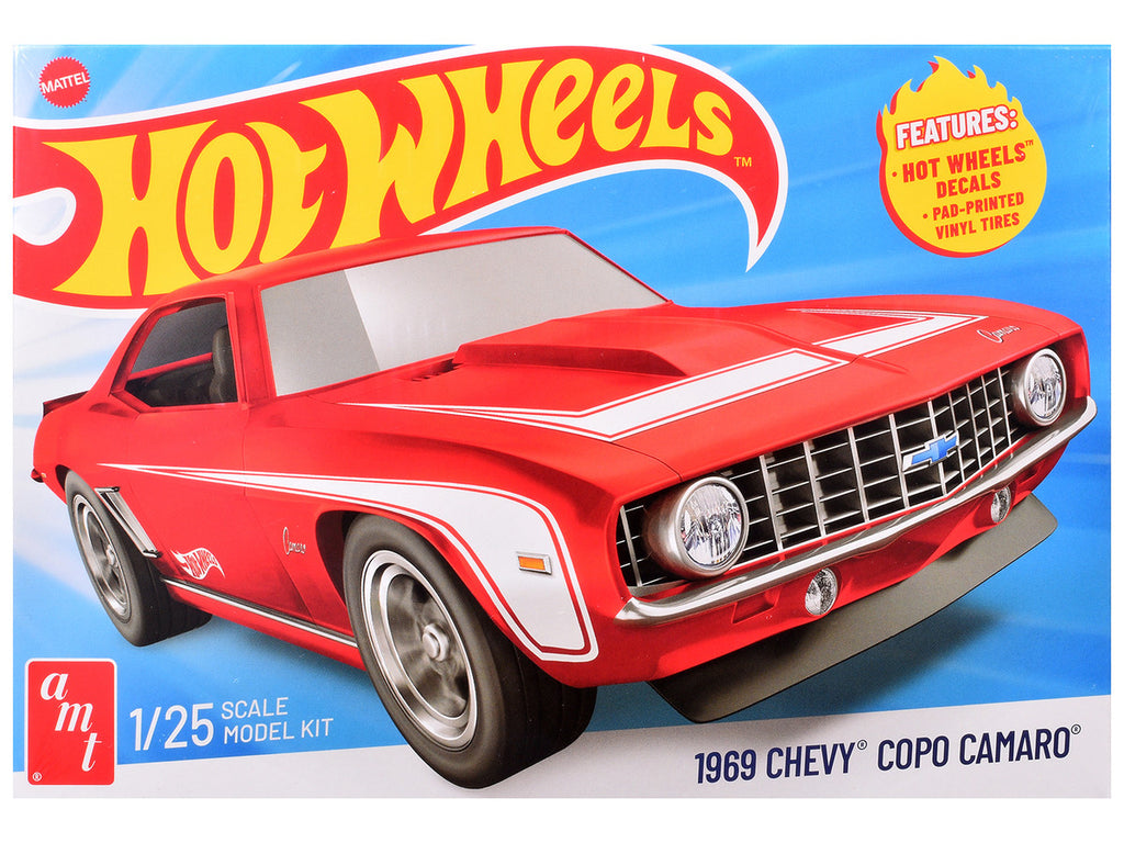 Skill 2 Model Kit 1969 Chevrolet COPO Camaro "Hot Wheels" 1/25 Scale Model by AMT-3