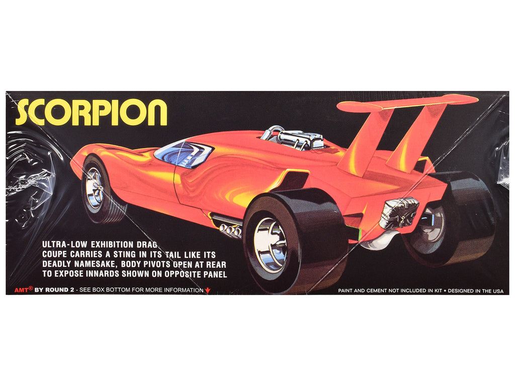 Skill 3 Model Kit Scorpion Mid-Engine Drag Coupe 1/25 Scale Model by AMT-0