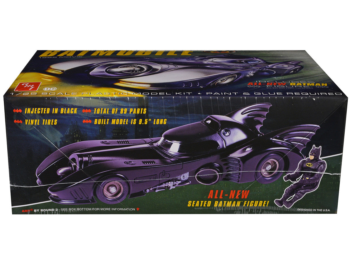 Skill 2 Model Kit Batmobile with Seated Batman Figure "Batman" (1989) Movie 1/25 Scale Model by AMT-1
