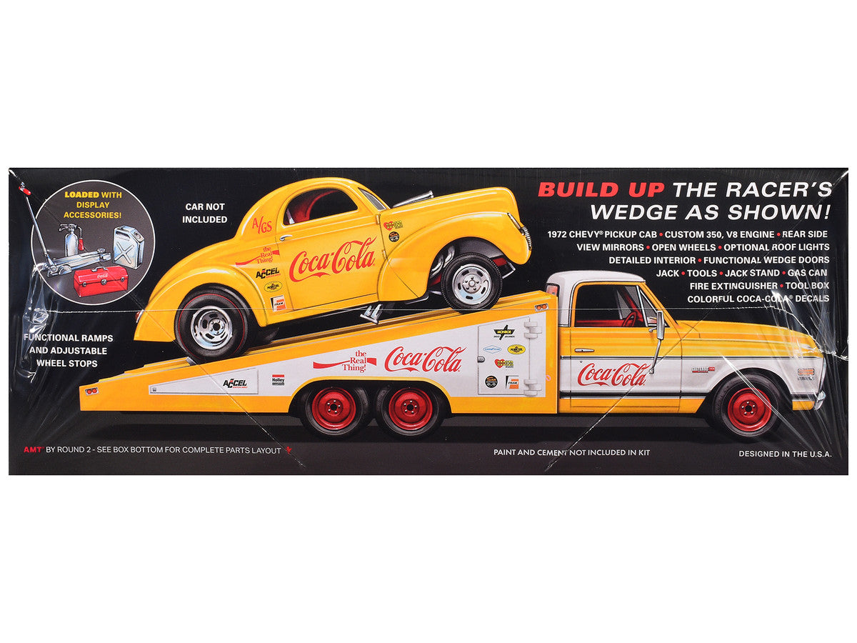 Skill 2 Model Kit 1972 Chevrolet Pickup Truck "Racer's Wedge" 2-in-1 Kit "Coca-Cola" 1/25 Scale Model by AMT-0