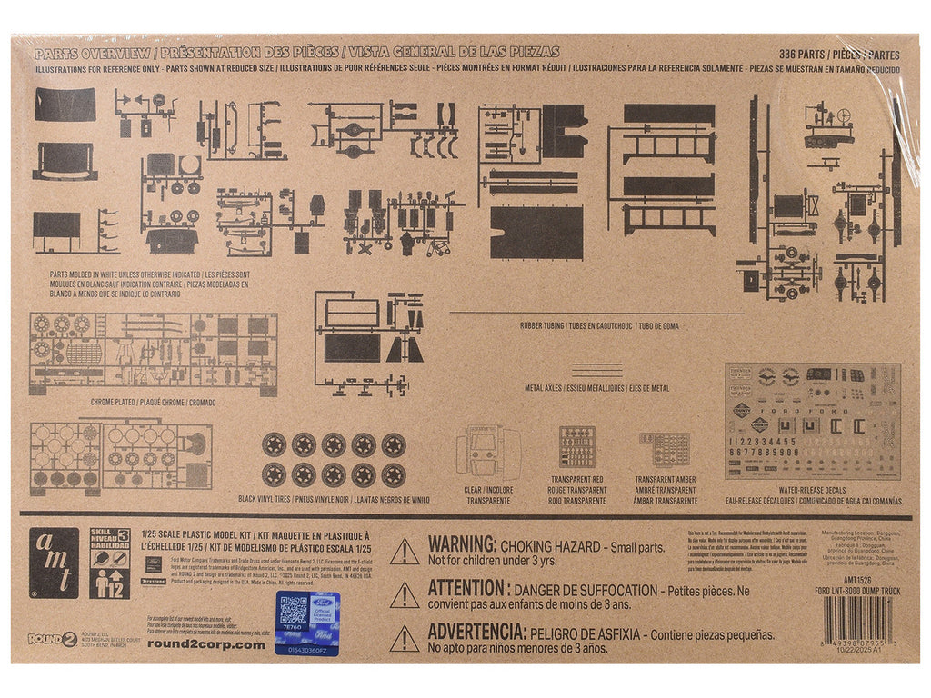 Skill 3 Model Kit Ford LNT-8000 Louisville Line Dump Truck 1/25 Scale Model by AMT-2
