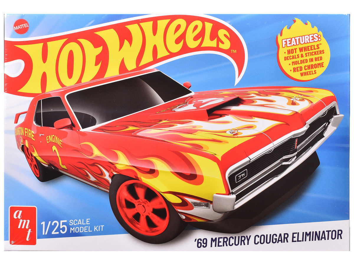 Skill 2 Model Kit 1969 Mercury Cougar Eliminator "Hot Wheels" 1/25 Scale Model by AMT-3
