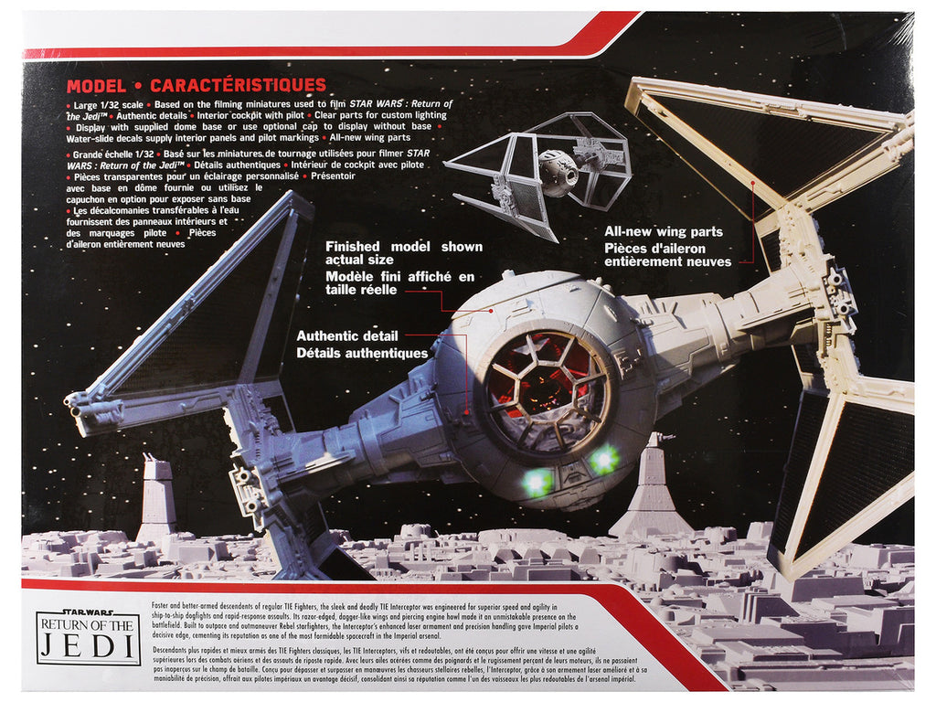 Skill 2 TIE Interceptor "Star Wars: Episode VI – Return of the Jedi" (1983) Movie 1/32 Scale Model by AMT-2