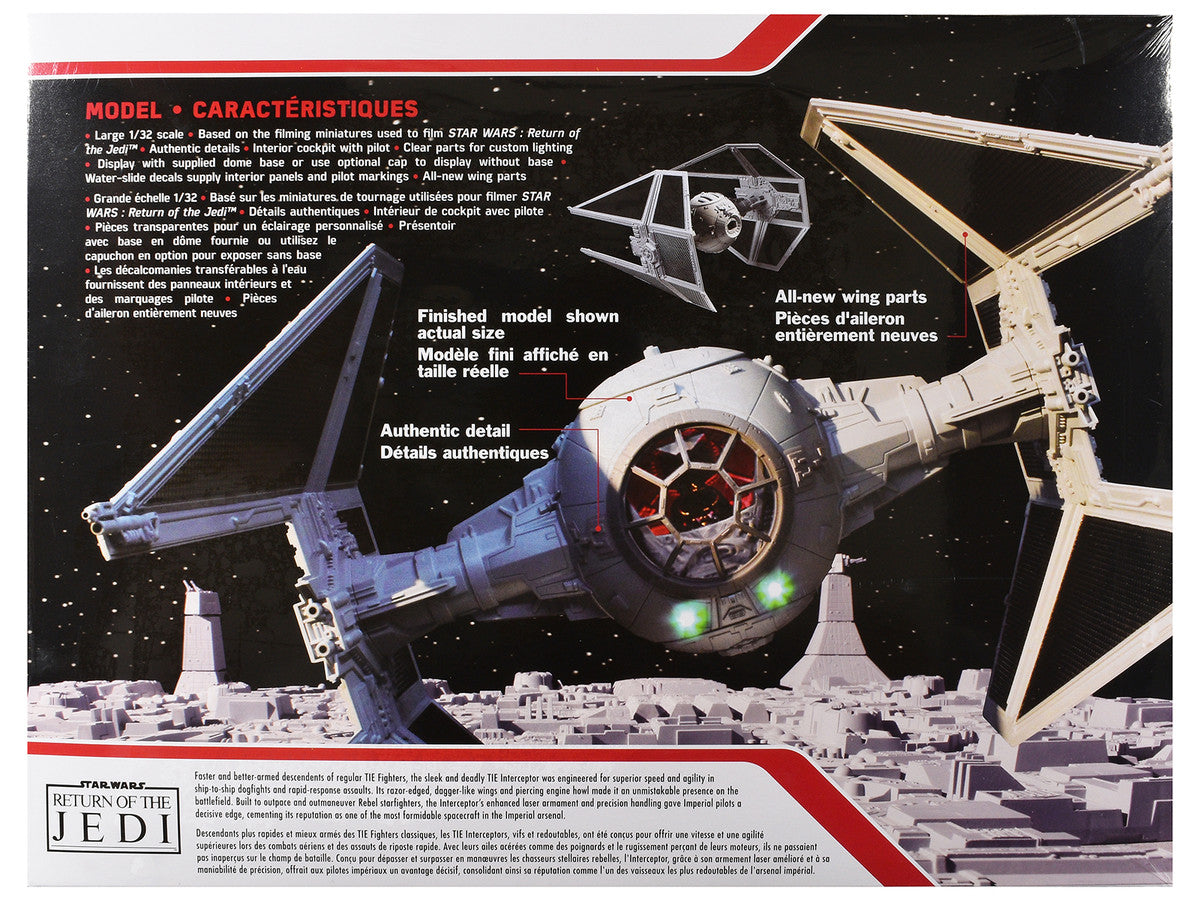 Skill 2 TIE Interceptor "Star Wars: Episode VI – Return of the Jedi" (1983) Movie 1/32 Scale Model by AMT-2