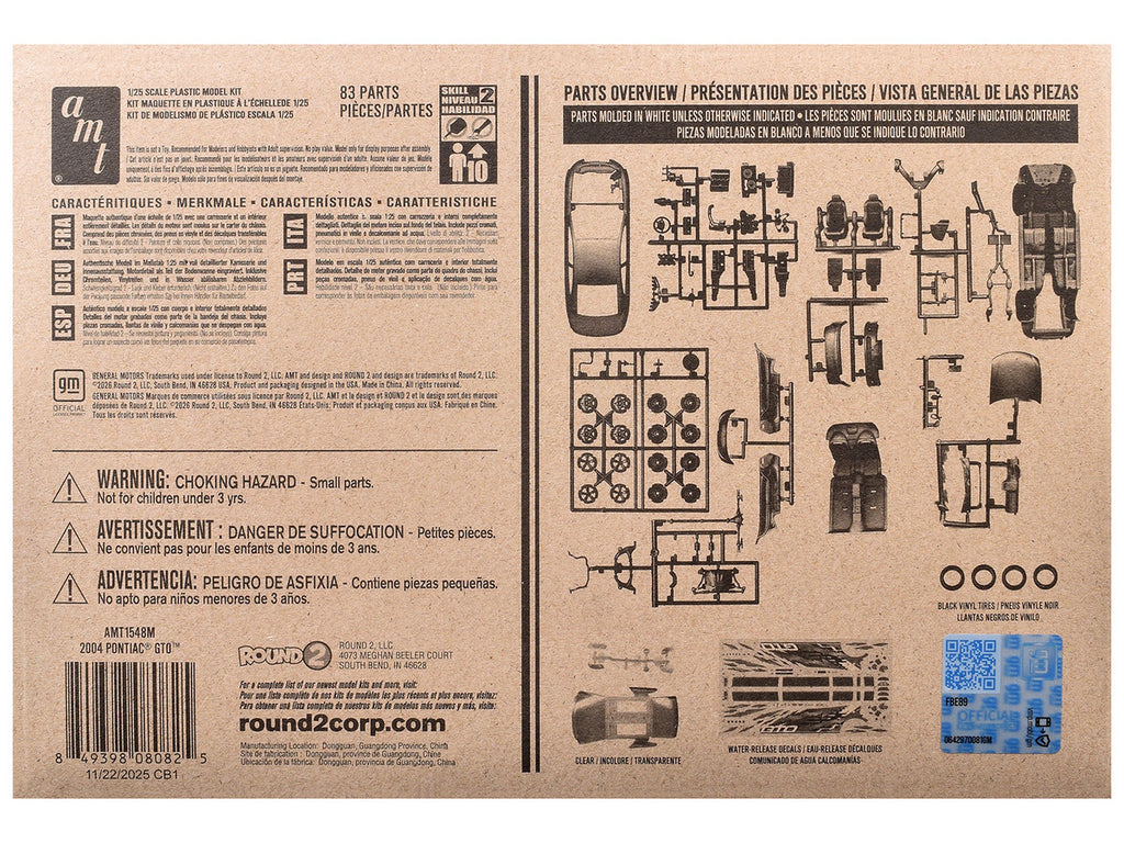 Skill 2 Model Kit 2004 Pontiac GTO 1/25 Scale Model by AMT-2