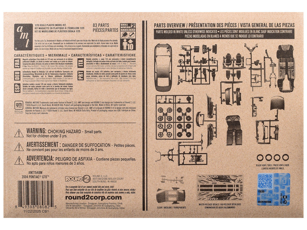 Skill 2 Model Kit 2004 Pontiac GTO 1/25 Scale Model by AMT-2