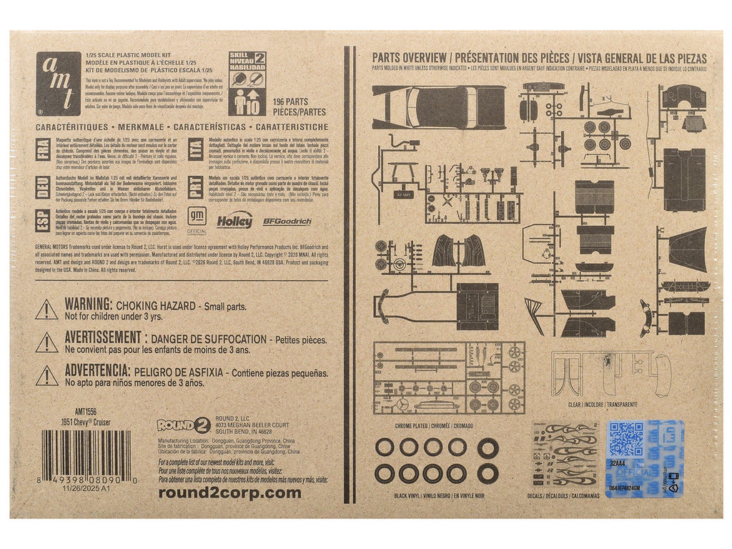 Skill 2 Model Kit 1951 Chevrolet Cruiser 3-in-1 Kit 1/25 Scale Model by AMT-3