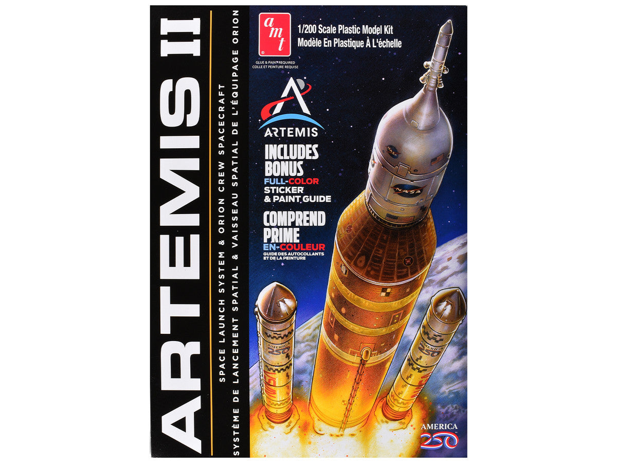 Skill 2 Model Kit NASA Artemis II Space Launch System and Orion Crew Spacecraft 1/200 Scale Model by AMT-0