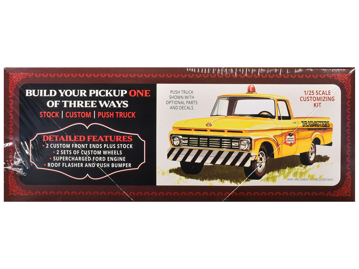 Skill 2 Model Kit 1963 Ford F-100 Pickup Truck "Four Sixes Ranch" 3-in-1 Kit 1/25 Scale Model by AMT-1