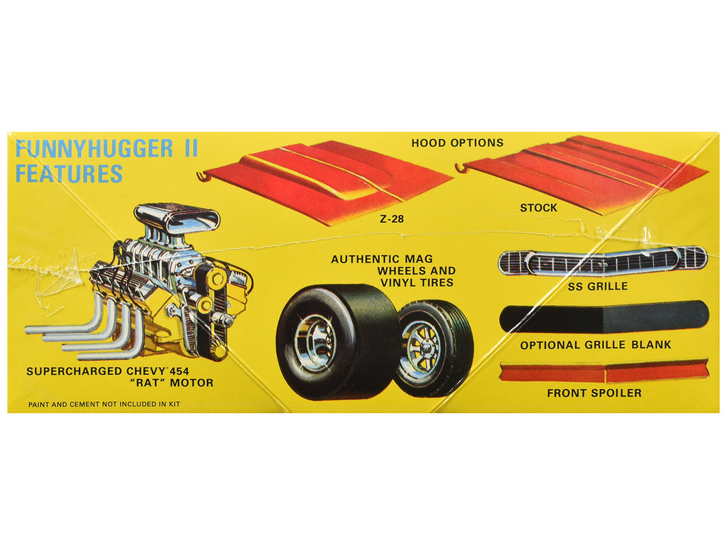 Skill 2 Model Kit of Chevrolet Camaro Funny Car "Funny Hugger II" 1/25 Scale Model by AMT-1