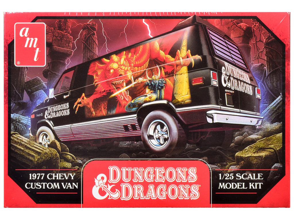 Skill 2 Model Kit 1977 Chevrolet Custom Van "Dungeons & Dragons" 1/25 Scale Model by AMT-3
