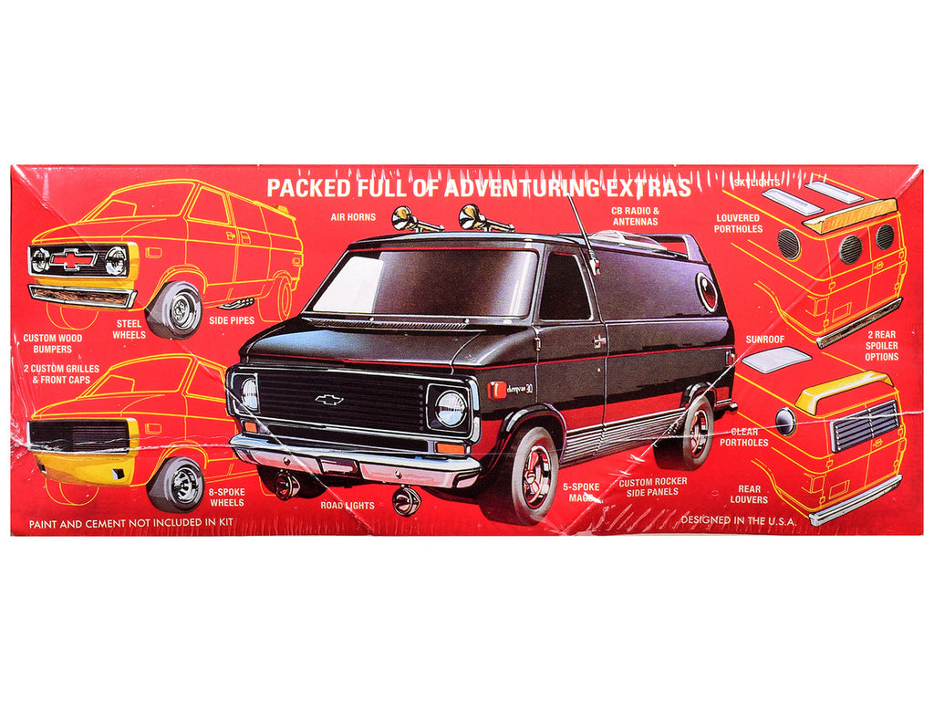 Skill 2 Model Kit 1977 Chevrolet Custom Van "Dungeons & Dragons" 1/25 Scale Model by AMT-1