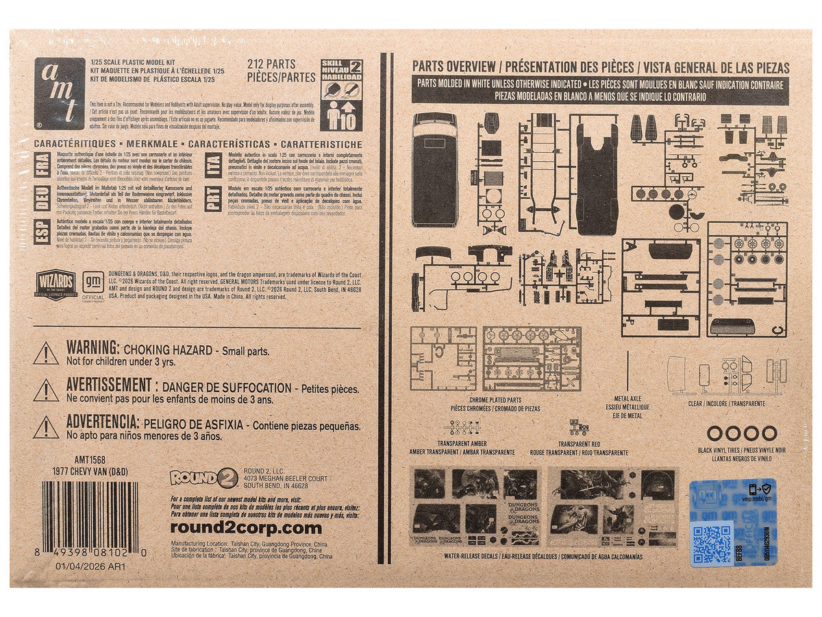 Skill 2 Model Kit 1977 Chevrolet Custom Van "Dungeons & Dragons" 1/25 Scale Model by AMT-2