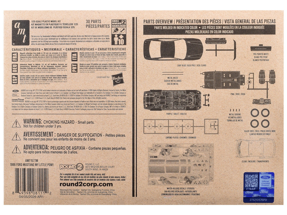 Skill 2 Model Kit 1996 Ford Mustang GT "My Little Pony" 1/25 Scale Model by AMT-2