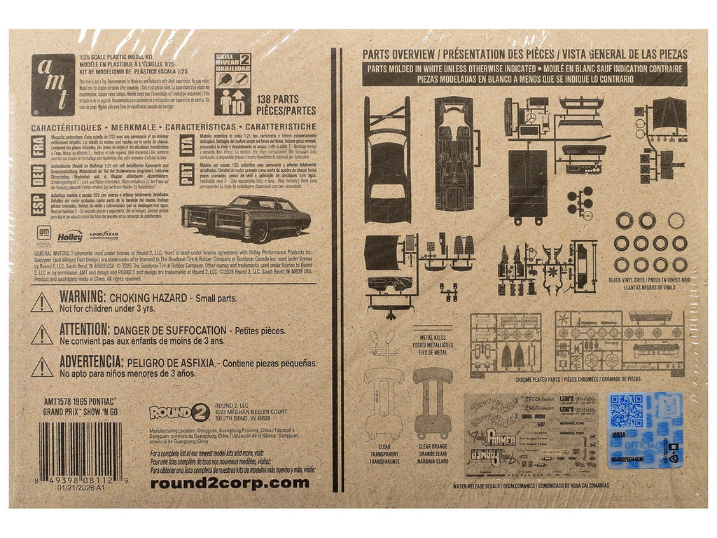 Skill 2 Model Kit of 1965 Pontiac Grand Prix Show 'N' Go 1/25 Scale Model by AMT-3