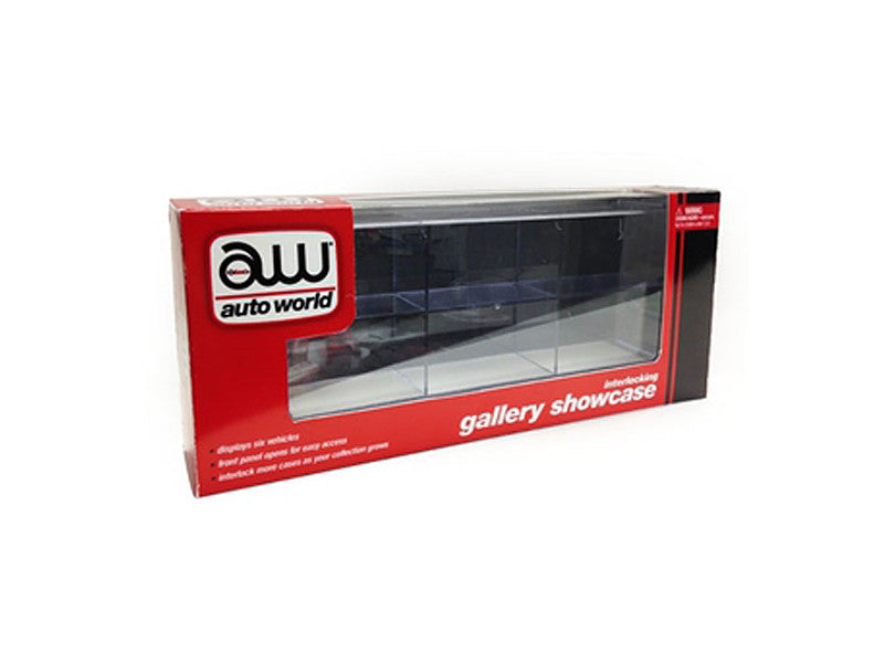 6 Car Interlocking Collectible Display Show Case for 1/64 Scale Model Cars by Auto World-0