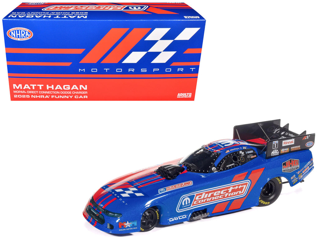 Dodge Charger NHRA Funny Car Matt Hagan "MOPAR Direct Connection" (2025) Limited Edition 1/24 Diecast Model Car by Auto World-2