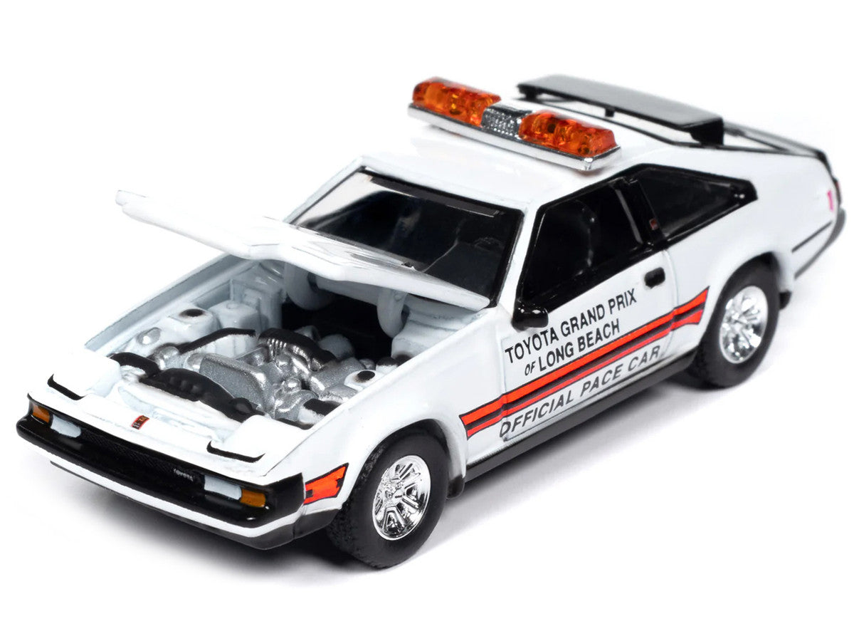 1983 Toyota Celica Supra "Toyota Grand Prix of Long Beach Official Pace Car" White "Import Legends" Series 1/64 Diecast Model Car by Auto World-0