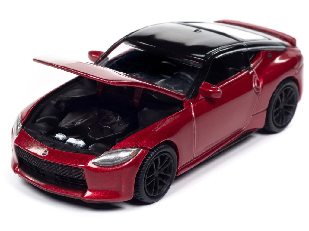 2023 Nissan Z Passion Red Metallic with Black Top "Import Legends" Series 1/64 Diecast Model Car by Auto World-1