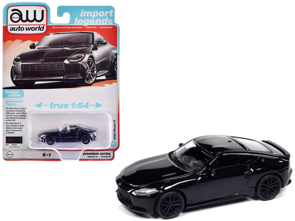 2023 Nissan Z Black Diamond "Import Legends" Series 1/64 Diecast Model Car by Auto World-2