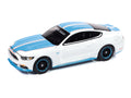 2016 Ford Mustang GT King Premier Edition "Petty's Garage" Oxford White with Petty Blue Stripes "Modern Muscle" Series 1/64 Diecast Model Car by Auto World-0