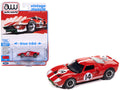 1965 Ford GT40 #14 Red with White Stripes "Vintage Muscle" Series 1/64 Diecast Model Car by Auto World-0
