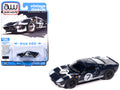 1965 Ford GT40 #7 Blue Black with White Stripes "Vintage Muscle" Series 1/64 Diecast Model Car by Auto World-0