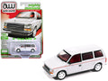 1989 Plymouth Voyager Turbo Van Bright White with Red Stripes and Interior "Mighty Minivans" Series 1/64 Diecast Model Car by Auto World-0
