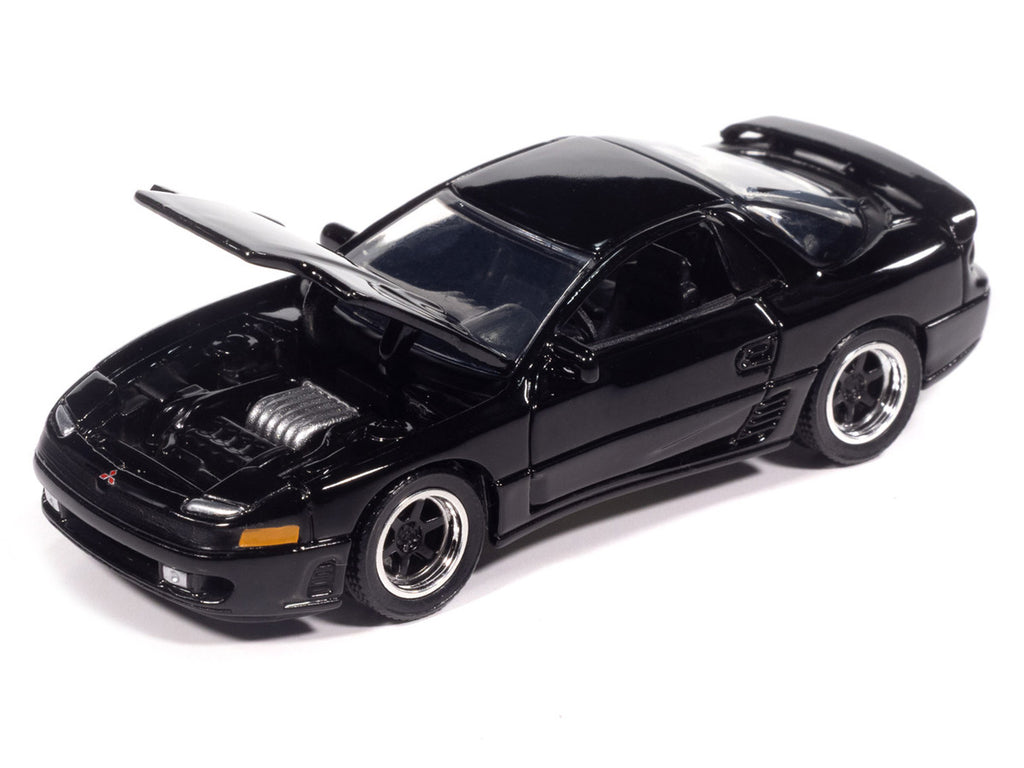 1993 Mitsubishi 3000GT VR-4 Albany Black Pearl "Import Legends" Series 1/64 Diecast Model Car by Auto World-2