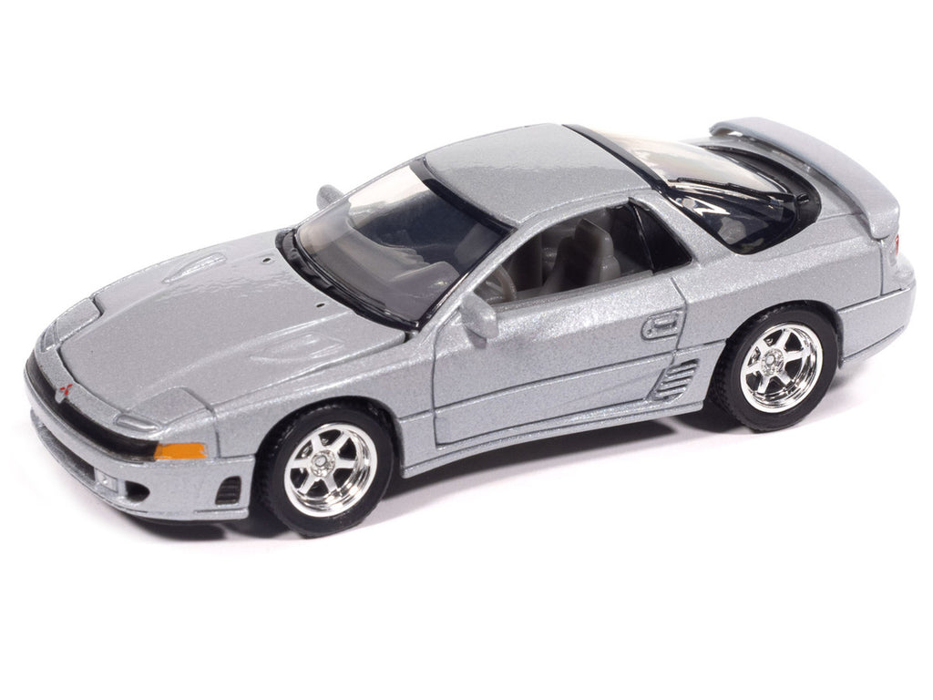 1993 Mitsubishi 3000GT VR-4 Zurich White Silver Metallic "Import Legends" Series 1/64 Diecast Model Car by Auto World-1