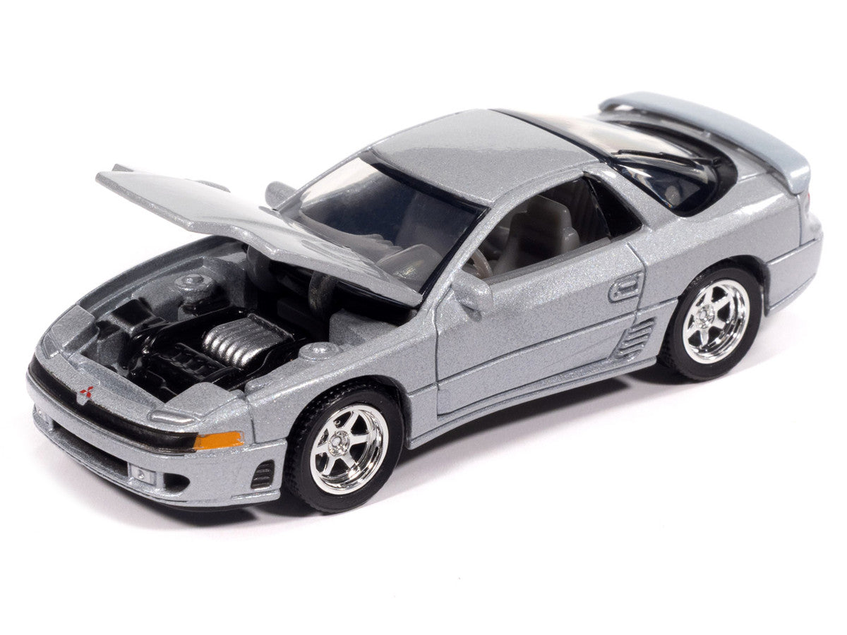 1993 Mitsubishi 3000GT VR-4 Zurich White Silver Metallic "Import Legends" Series 1/64 Diecast Model Car by Auto World-2