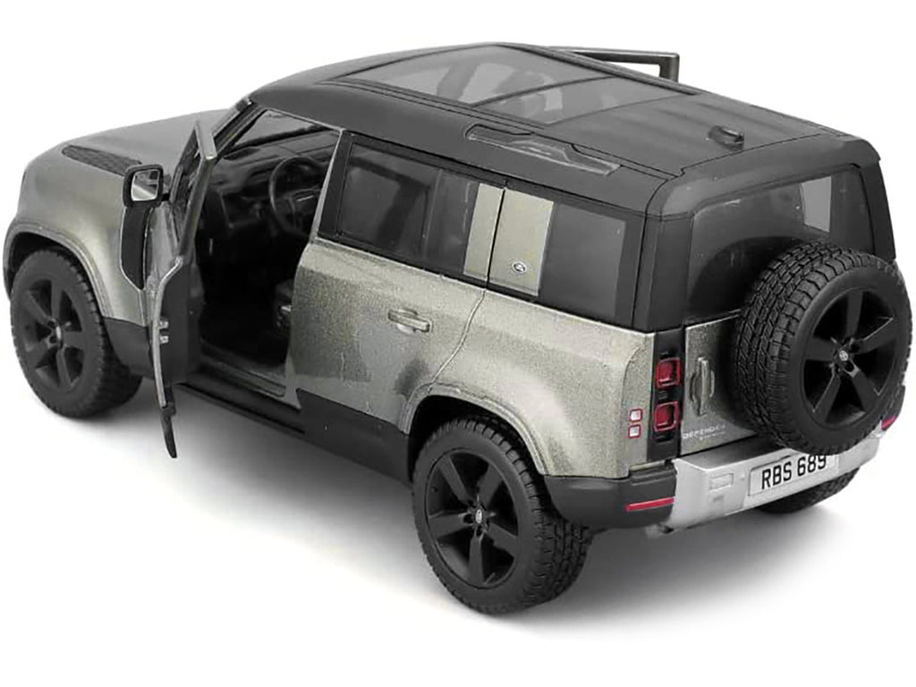 2022 Land Rover Defender 110 Green Metallic Diecast Model Car 1/24-1