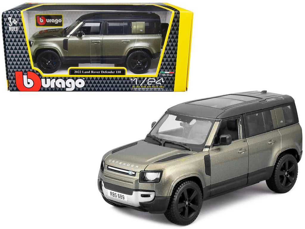 2022 Land Rover Defender 110 Green Metallic Diecast Model Car 1/24-0