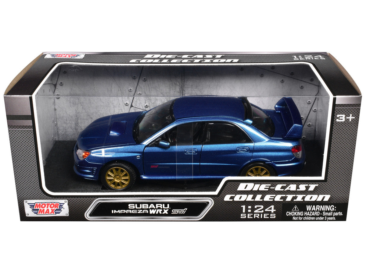 Subaru Impreza WRX STi Blue Metallic 1/24 Diecast Model Car by Motormax-1
