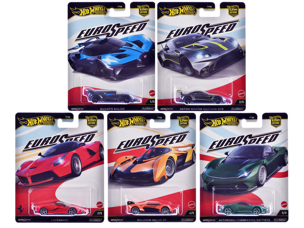 "Euro Speed" 5 piece Set "Car Culture" 2025 Series L Diecast Model Cars by Hot Wheels-0