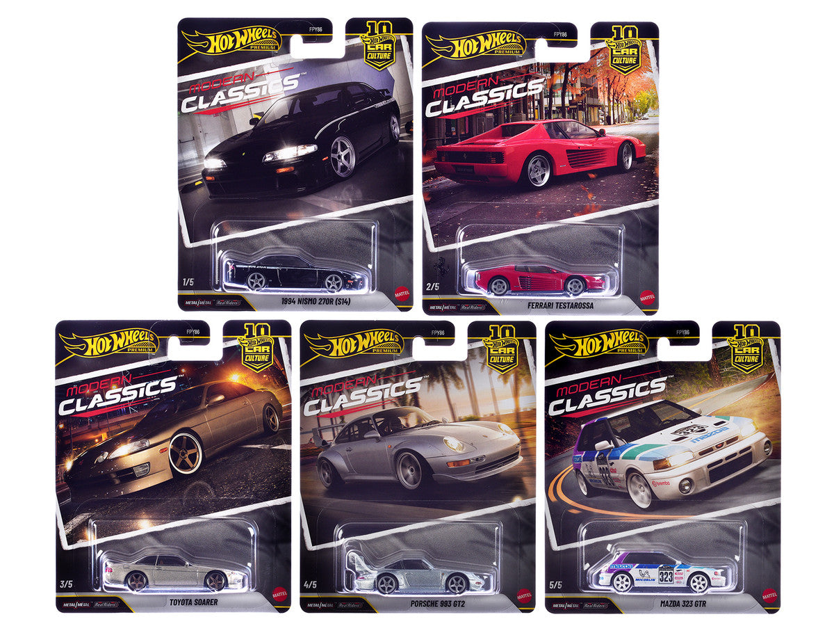 "Modern Classics" 5 piece Set "Car Culture 10th Anniversary" 2026 Series S Diecast Model Cars by Hot Wheels-0
