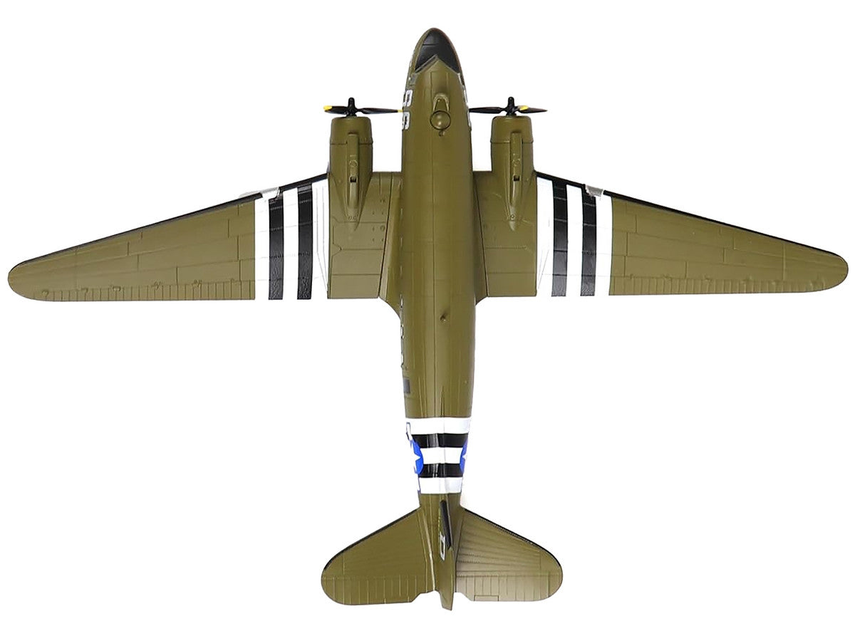 Douglas C-47 Skytrain Transport Aircraft "Night Fright 79th Troop Carrier Squadron 436th Troop Carrier Group D-Day" (1944) United States Army Air Forces 1/100 Diecast Model-3