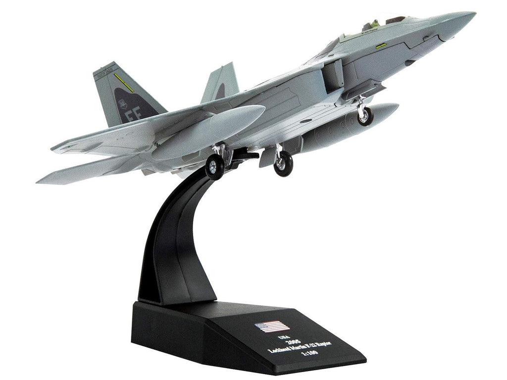 Lockheed Martin F-22A Raptor Stealth Aircraft "27th Figher Squadron 1st Operations Group Langley AFB" (2005) United States Air Force 1/100 Diecast Model Airplane-2