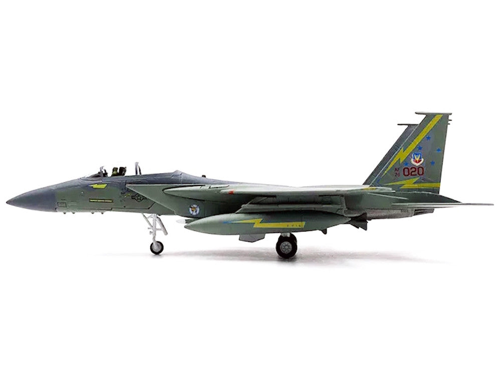 McDonnell Douglas F-15A Eagle Aircraft "Spittin Kittens 5th Fighter-Interceptor Squadron Tactical Air Command Minot AFB" (1985) United States Air Force 1/100 Diecast Model Airplane-2