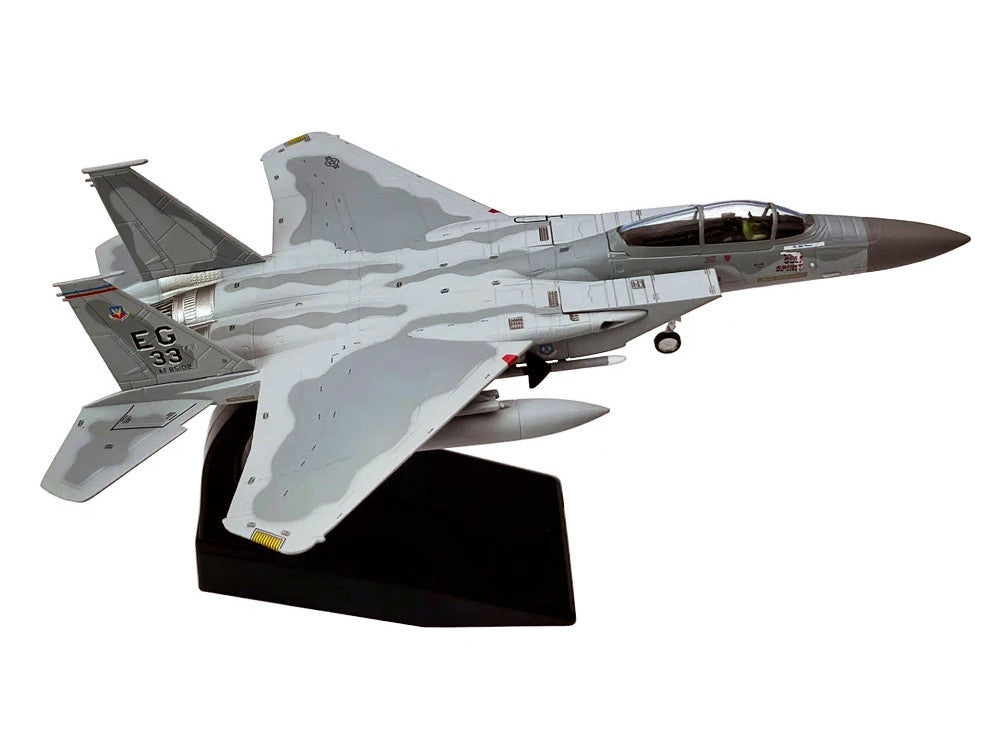 McDonnell Douglas F-15C Eagle Aircraft "MiG Killer Gulf Spirit 58th Tactical Fighter Squadron 33rd Tactical Fighter Wing Desert Storm" (1991) United States Air Force 1/100 Diecast Model Airplane-1