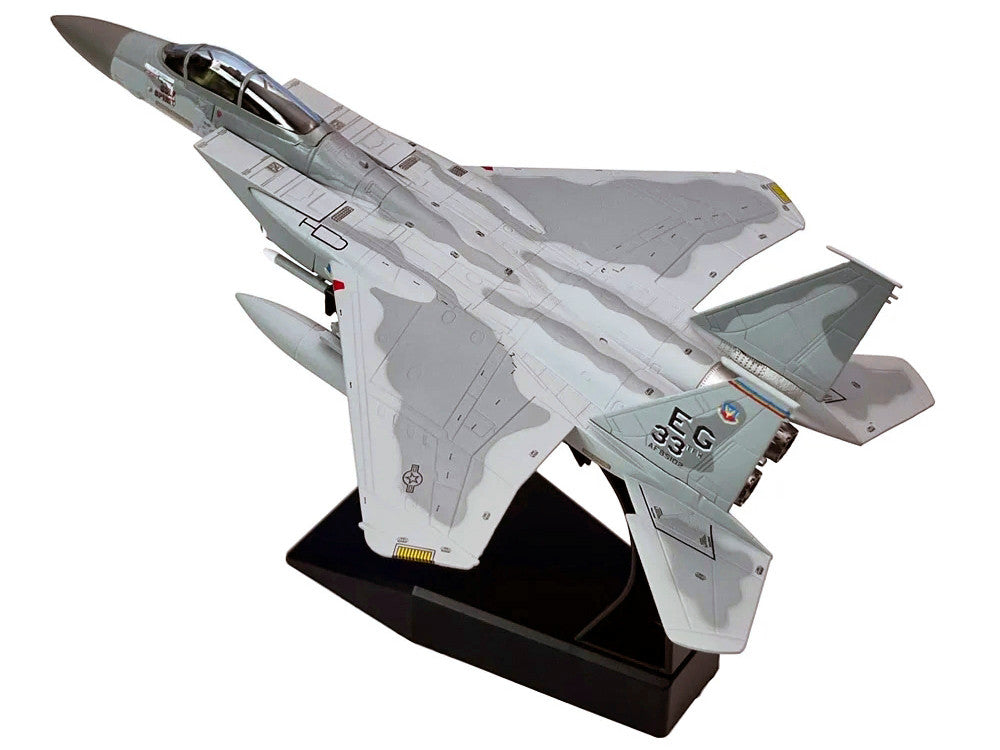 McDonnell Douglas F-15C Eagle Aircraft "MiG Killer Gulf Spirit 58th Tactical Fighter Squadron 33rd Tactical Fighter Wing Desert Storm" (1991) United States Air Force 1/100 Diecast Model Airplane-2