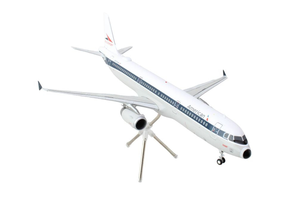 Airbus A321 Commercial Aircraft "American Airlines - Allegheny" (N579UW) White with Blue Stripes "Gemini 200" Series 1/200 Diecast Model Airplane by GeminiJets-1