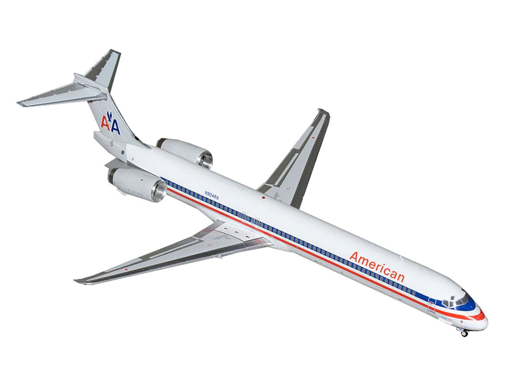 McDonnell Douglas MD-90 Commercial Aircraft "American Airlines" (N904RA) White with Red and Blue Stripes "Gemini 200" Series 1/200 Diecast Model Airplane by GeminiJets-1