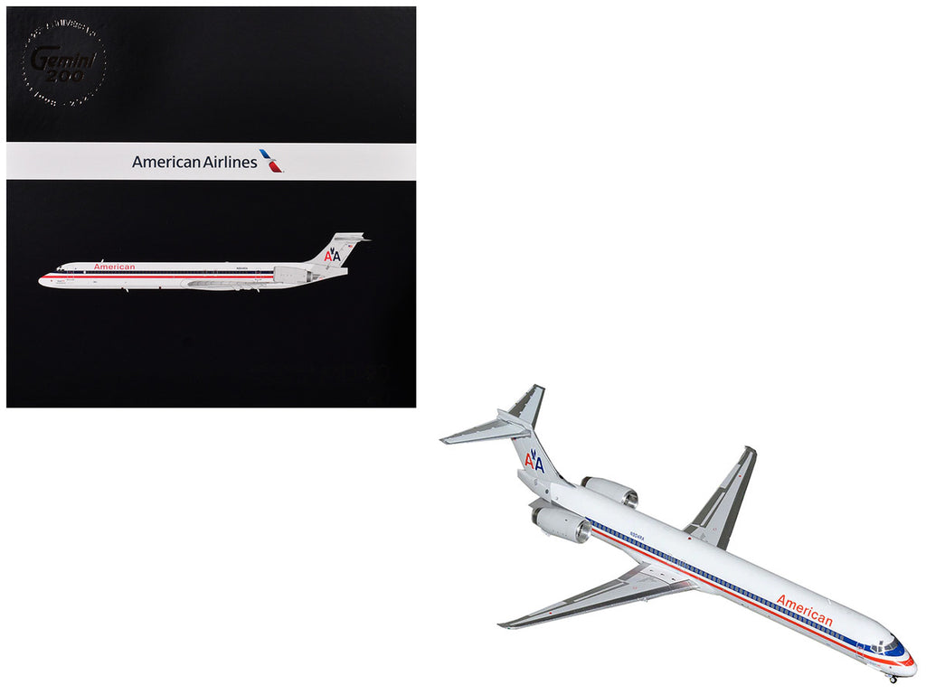 McDonnell Douglas MD-90 Commercial Aircraft "American Airlines" (N904RA) White with Red and Blue Stripes "Gemini 200" Series 1/200 Diecast Model Airplane by GeminiJets-0