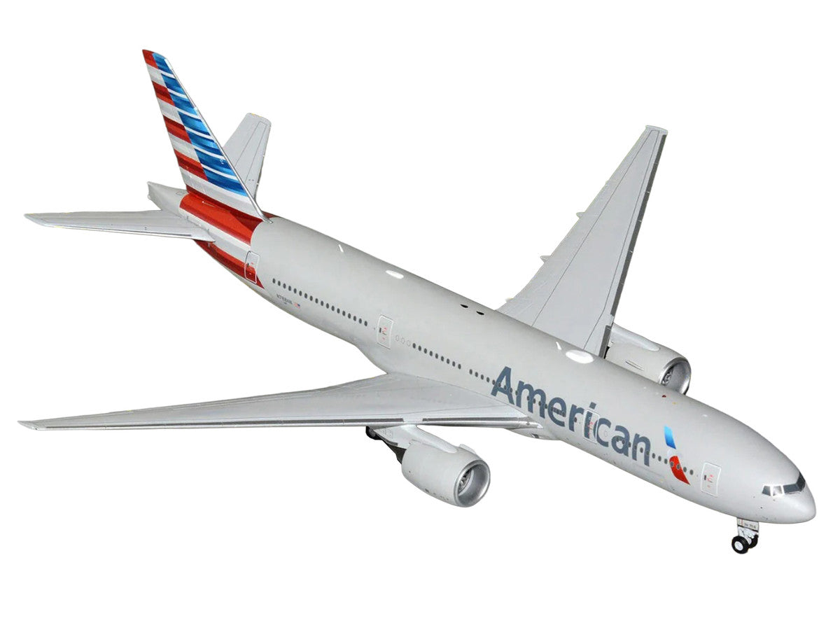 Boeing 777-200ER Commercial Aircraft "American Airlines" (N788AN) Silver with Striped Tail "Gemini 200" 1/200 Diecast Model Airplane by GeminiJets-1