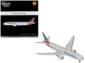 Boeing 777-200ER Commercial Aircraft with Flaps Down "American Airlines" (N788AN) Silver with Striped Tail "Gemini 200" 1/200 Diecast Model Airplane by GeminiJets-0