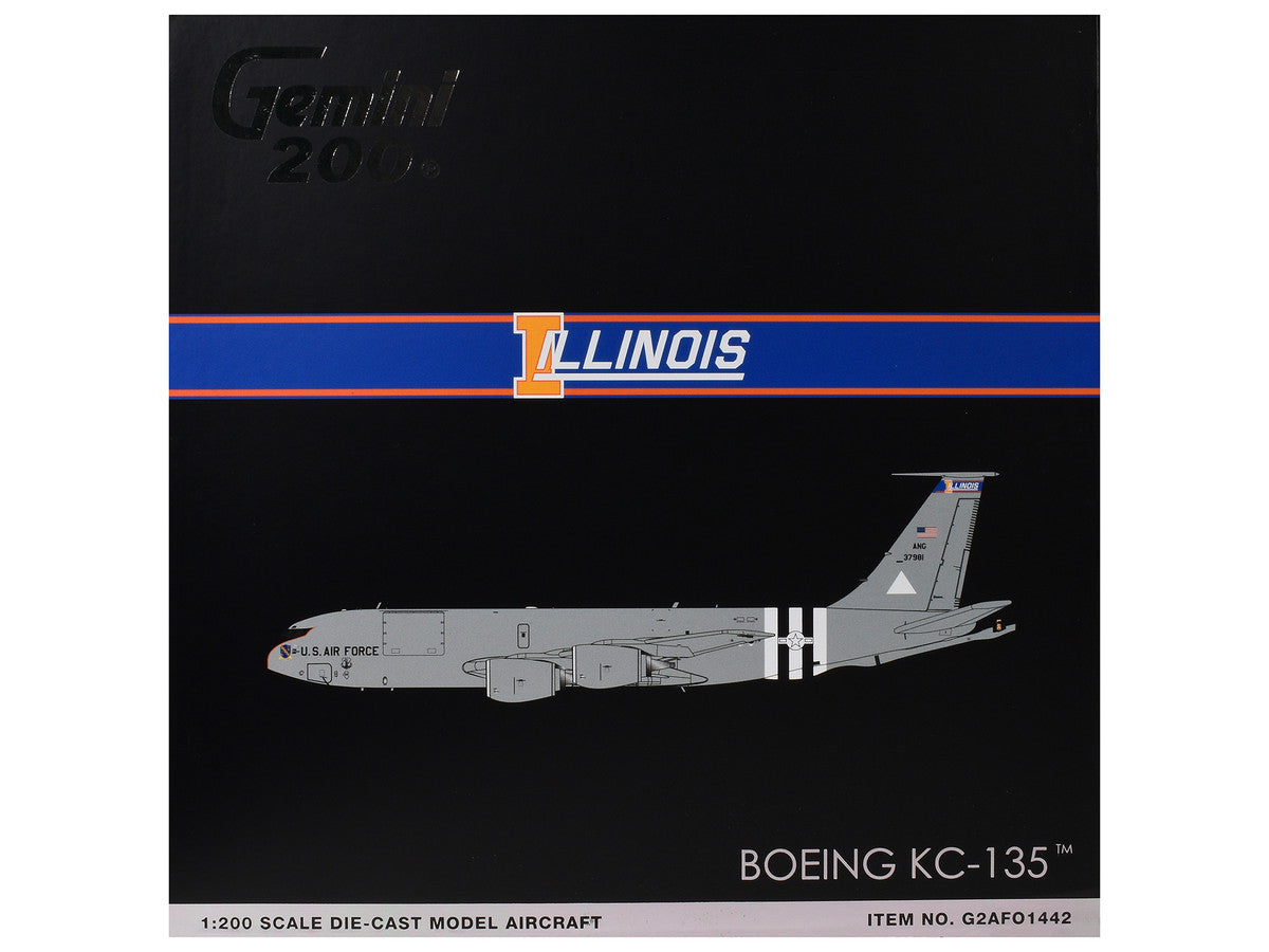 Boeing KC-135R Stratotanker Tanker Aircraft "Illinois Air National Guard" (63-7981) United States Air Force "Gemini 200" Series 1/200 Diecast Model by GeminiJets-2