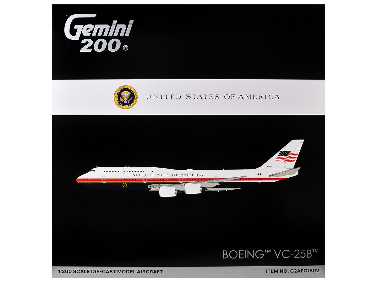 Boeing VC25B Transport Aircraft "Air Force One" (31000) United States Air Force "Gemini 200" Series 1/200 Diecast Model by GeminiJets-2